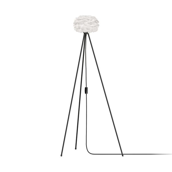 Eos Tripod podna svjetiljka, mikro, bijela s crnim nogama