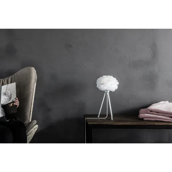 Lámpara de Mesa Trípode Eos Micro Blanco con Patas en Blanco