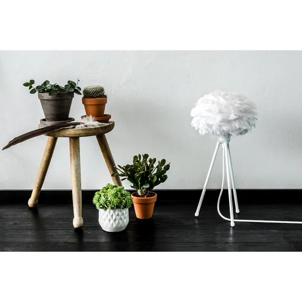 Lámpara de Mesa Trípode Eos Micro Blanco con Patas en Blanco