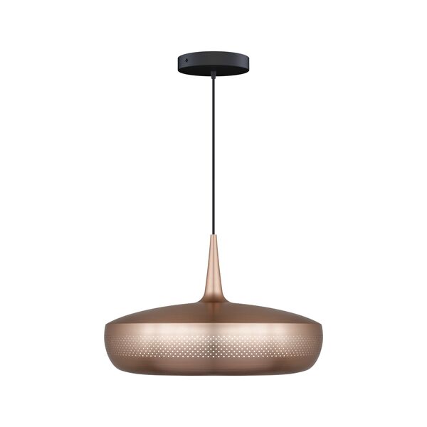 Clava Dine Hanglamp met Rozet Geborsteld Koperen/ Zwart