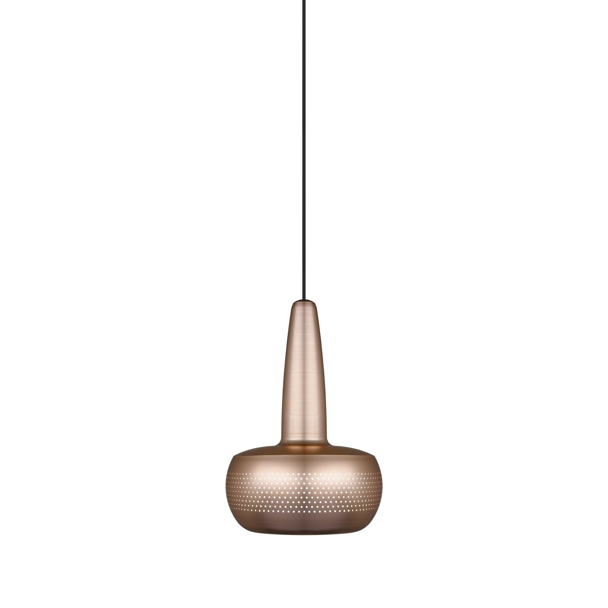 Clava Taklampe med Rosett Børstet Kobber/ Sort