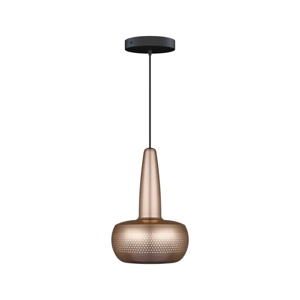 Clava Pendant With Rosette Brushed Copper/ Black