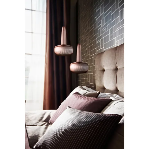 Clava Pendant With Rosette Brushed Copper/ Black
