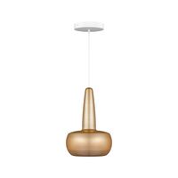 Lampa Wisząca Clava z Rozetą, Szczotkowany Mosiężny/ Biały