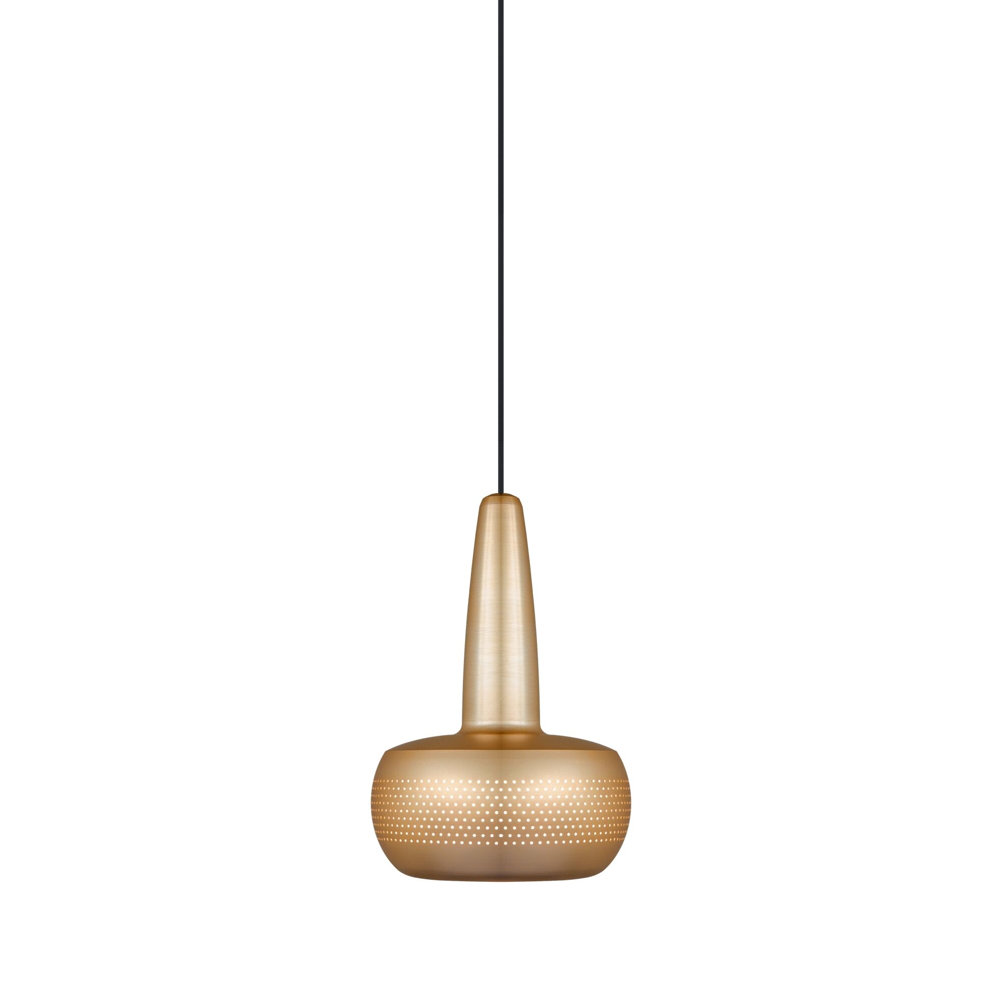 Clava Taklampe med Rosett Børstet Messing/ Sort