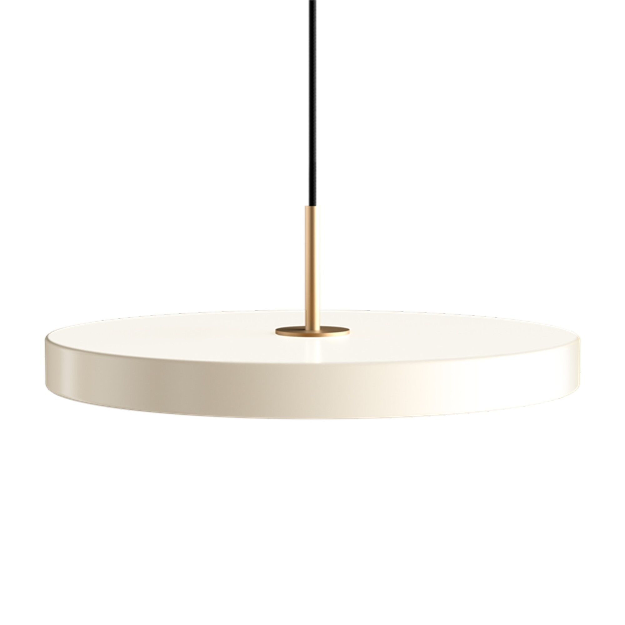 Suspension Asteria Blanc Perle avec Dessus en Laiton