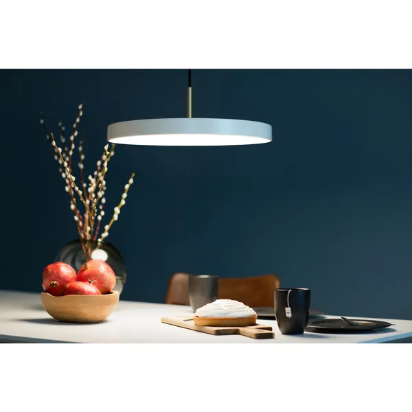 Asteria Pendant Pearl White with Brass Top