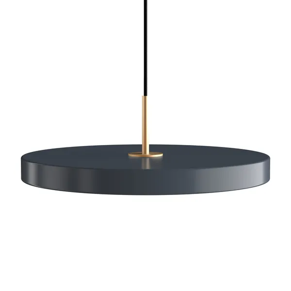 Asteria Pendant Gray with Brass Top