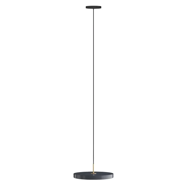 Asteria Pendant Gray with Brass Top