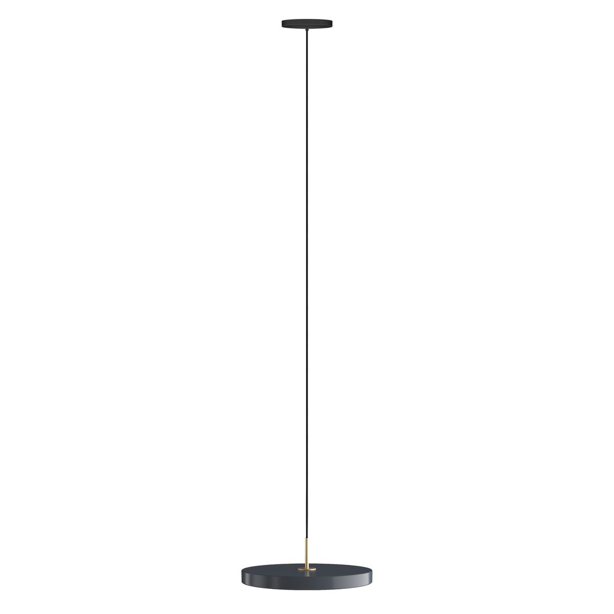 Asteria Pendant Gray with Brass Top