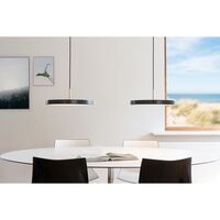 Asteria Pendant Gray with Brass Top