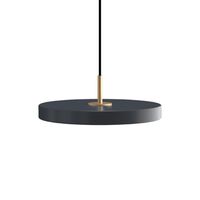 Asteria Plus Mini Pendelleuchte Anthrazitgrau/ Messing
