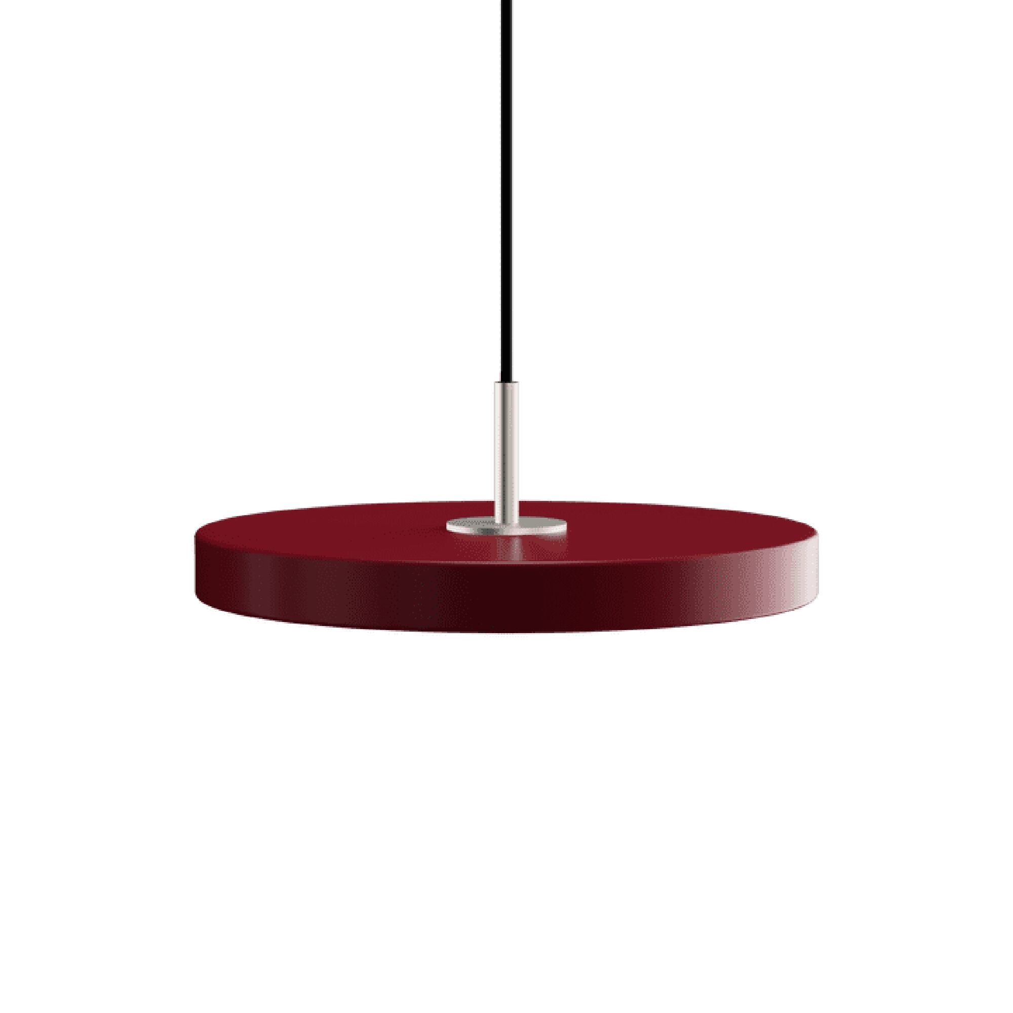 Asteria Plus Mini Taklampe Rubinrød/Stål