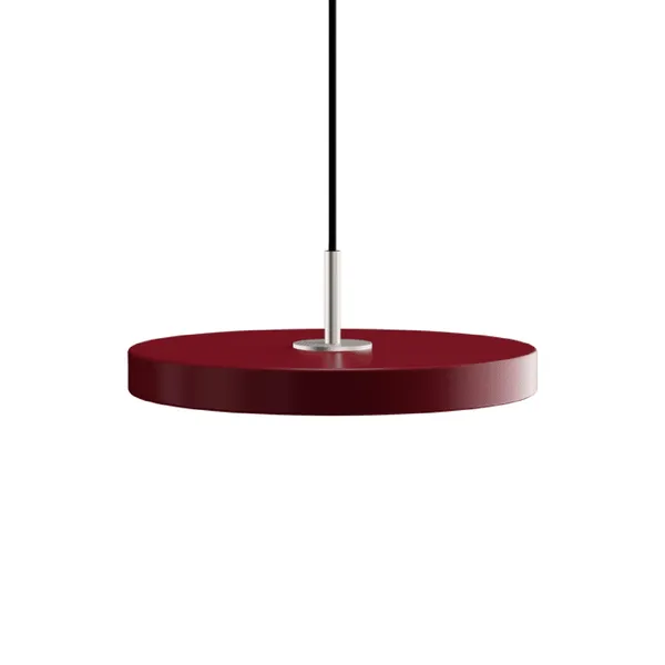 Asteria Plus Mini Pendant Ruby Red/Steel