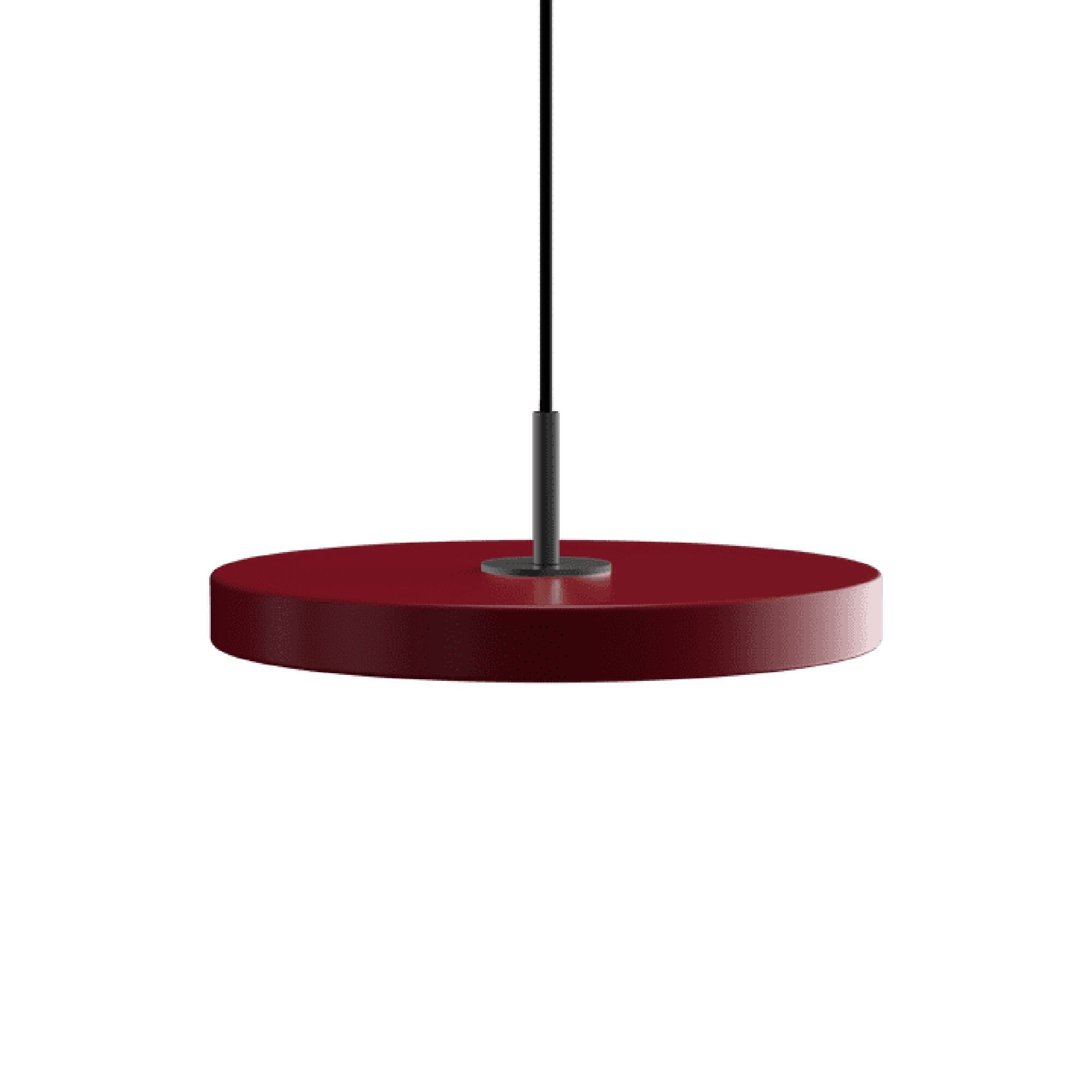 Asteria Plus Mini Taklampe Ruby Red/ Sort