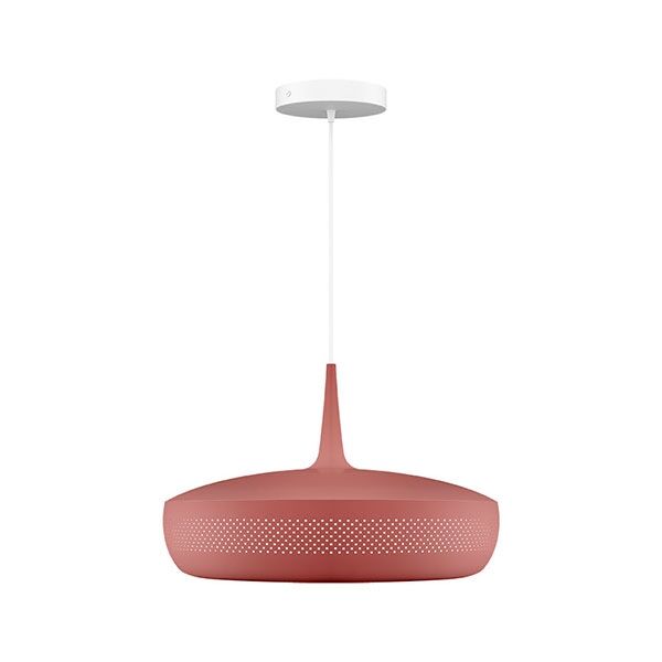 Clava Dine Taklampa Med Rosett R&ouml;d/ Vit