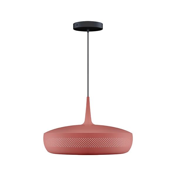 Clava Dine Taklampe Med Rosett Rød/ Sort