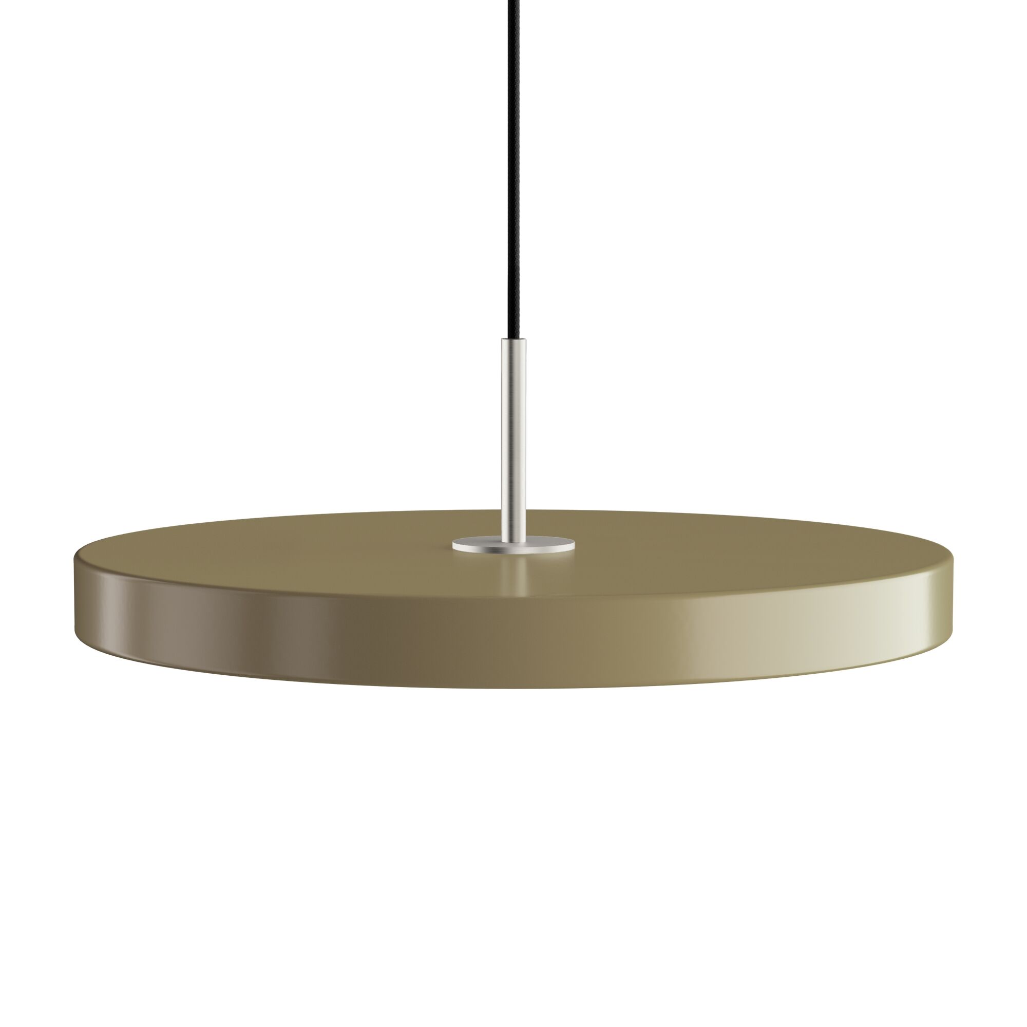Asteria Taklampa Medium Taupe med St&aring;ltopp