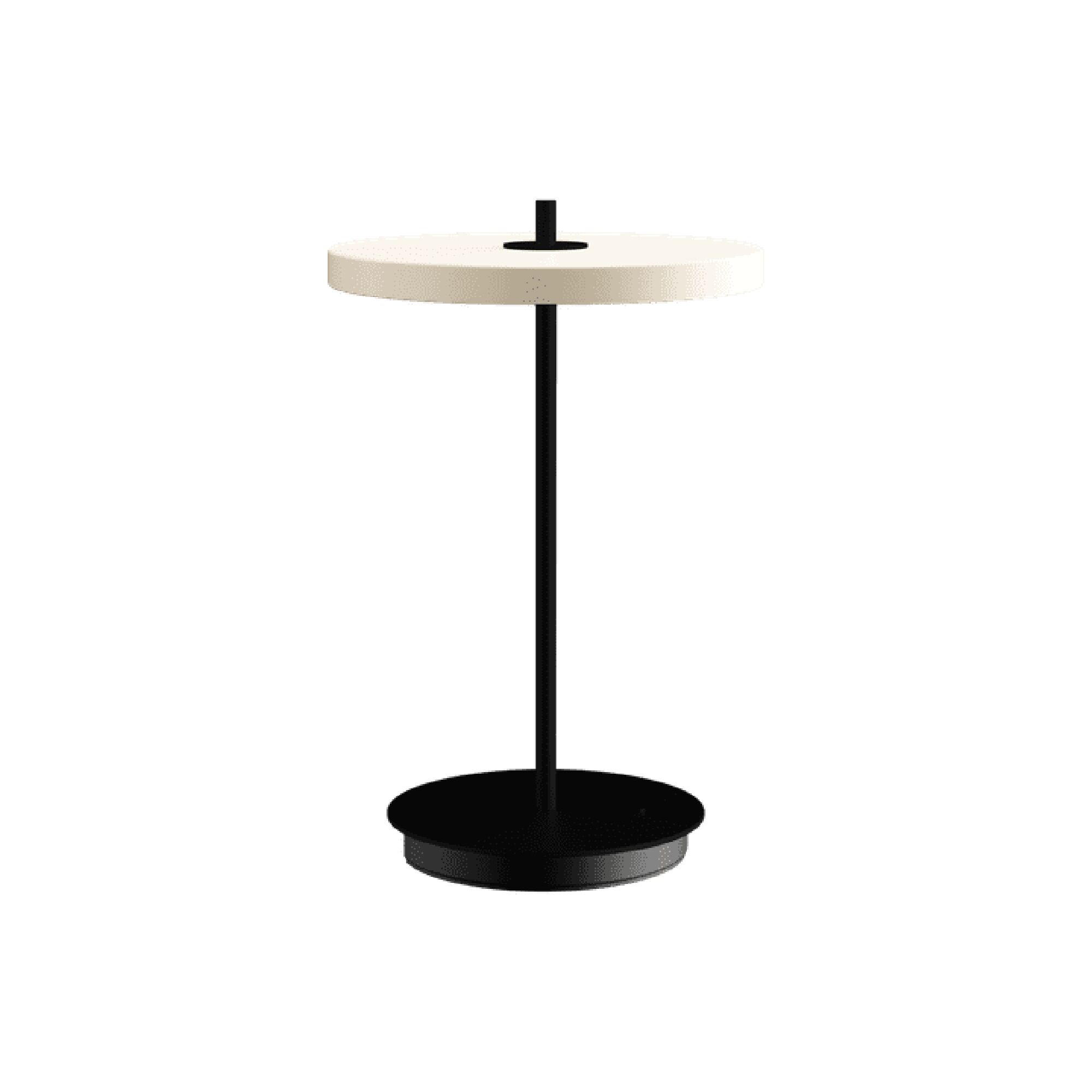 Lampe Portable Asteria Move Blanc Perle/ Noir