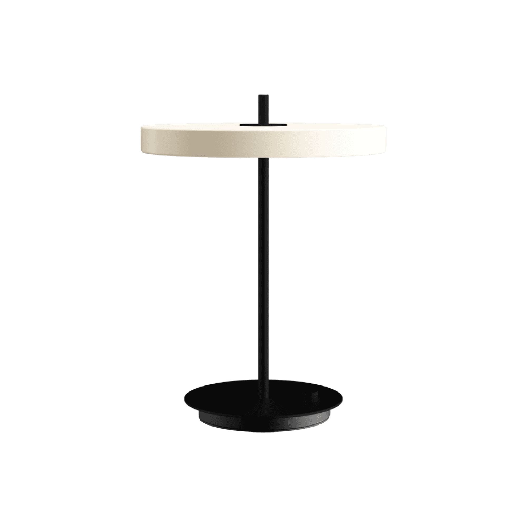 Asteria Bordslampa P&auml;rlvit/ Svart