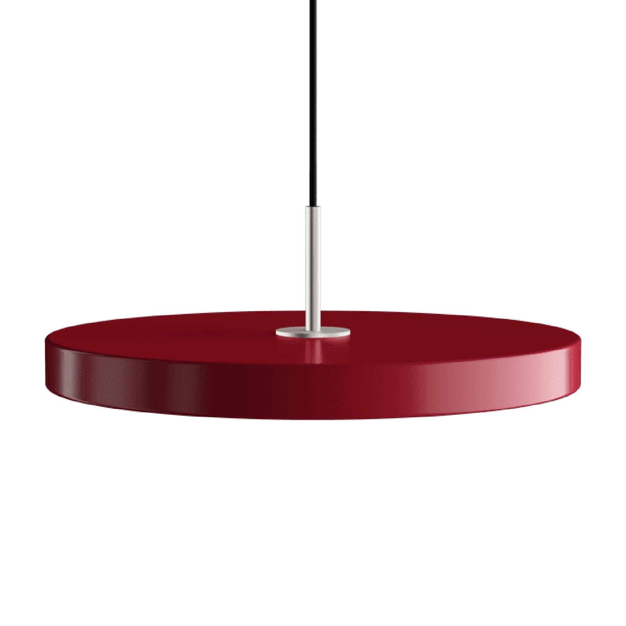 Asteria Plus Medium Taklampe Rubinrød/Stål