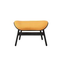 A Conversation Piece Ottoman Black Oak/Tangerine