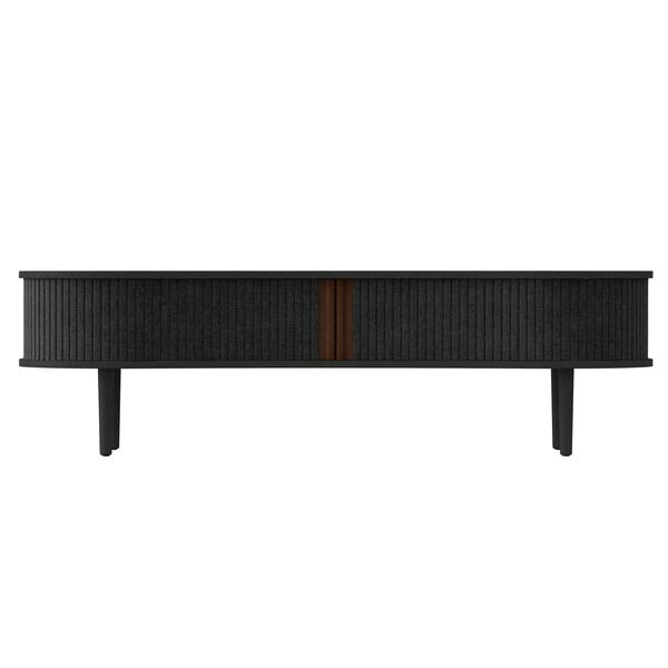 Audacious TV-Bank Schwarz Eiche/Shadow