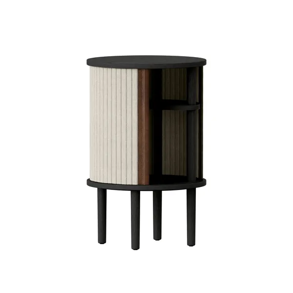 Audacious Sidebord Sort Egetræ/White Sands