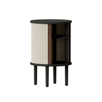 Audacious Sidebord Sort Egetræ/White Sands