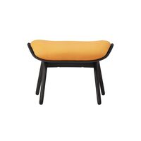 The Reader Ottoman Black Oak/Tangerine