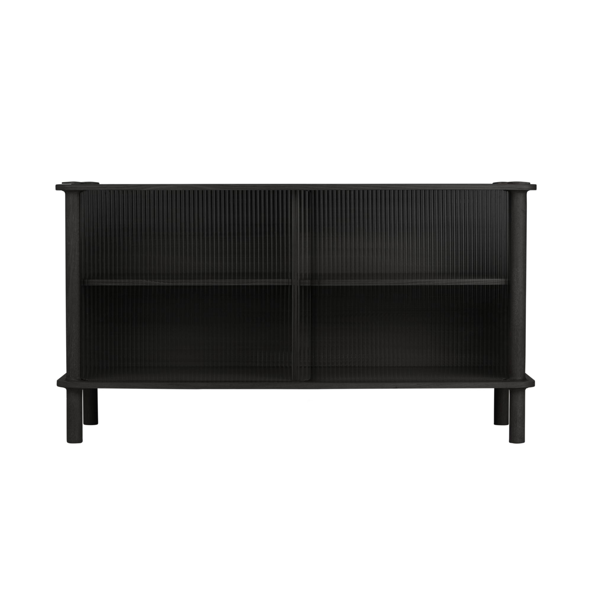 Italic Kabinet 2x Dre Sort Eg/Glas
