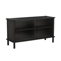 Italic Kabinet 2x Døre Sort Eg/Glas