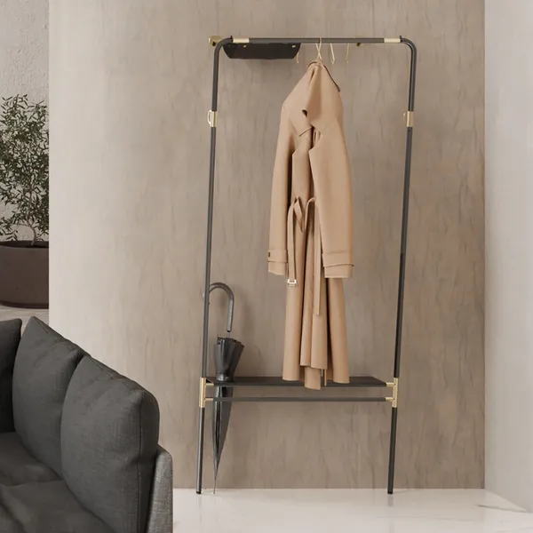 Lean On Me Clothes Rack Black