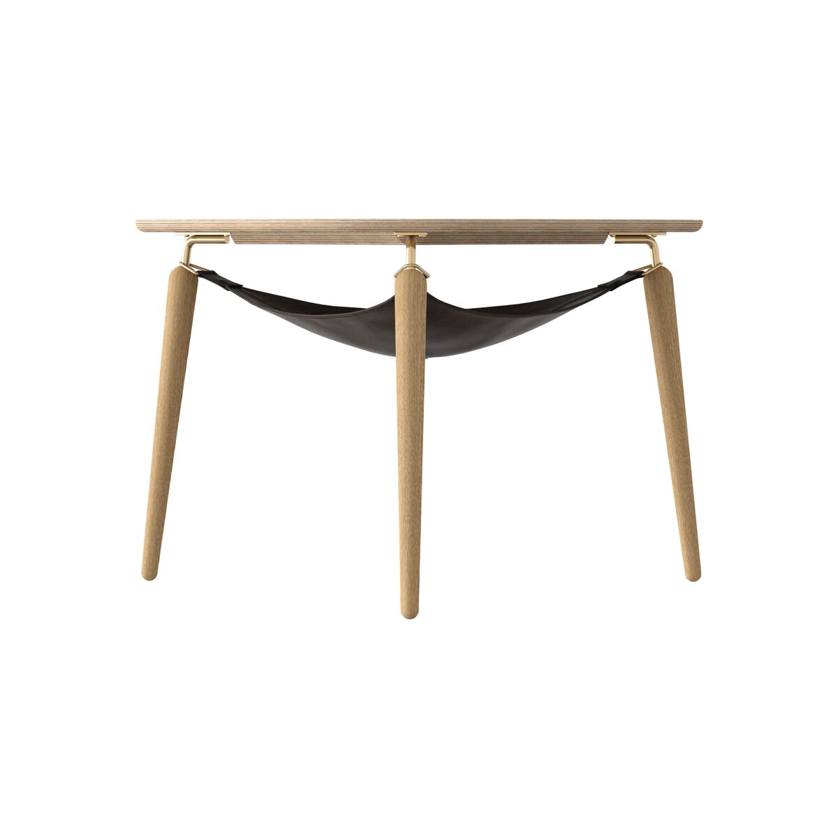 Hang Out Coffee Table Oak/ Brass