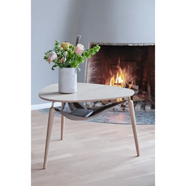Hang Out Coffee Table Oak/ Brass