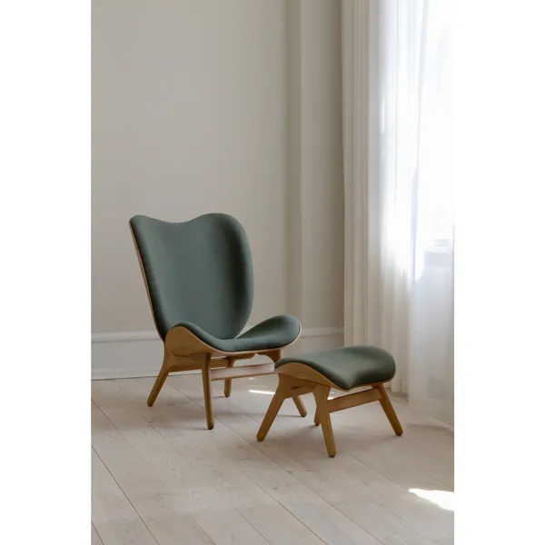A Conversation Piece Ottoman Oak/Morning Meadows
