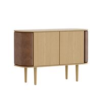 Treasures Cabinet Eiche/ Braun Kunstleder
