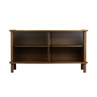 Italic Cabinet 2x Doors Dark Oak/Glass
