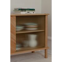 Italic Cabinet 2x Doors Dark Oak/Glass