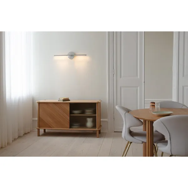 Italic Cabinet 2x Doors Dark Oak/Glass