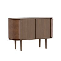 Treasures Cabinet Eiche Dunkel/ Braun Kunstleder