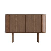 Treasures Cabinet Eiche Dunkel/ Braun Kunstleder