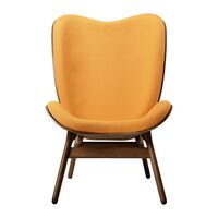 A Conversation Piece High Armchair Dark Oak/Tangerine