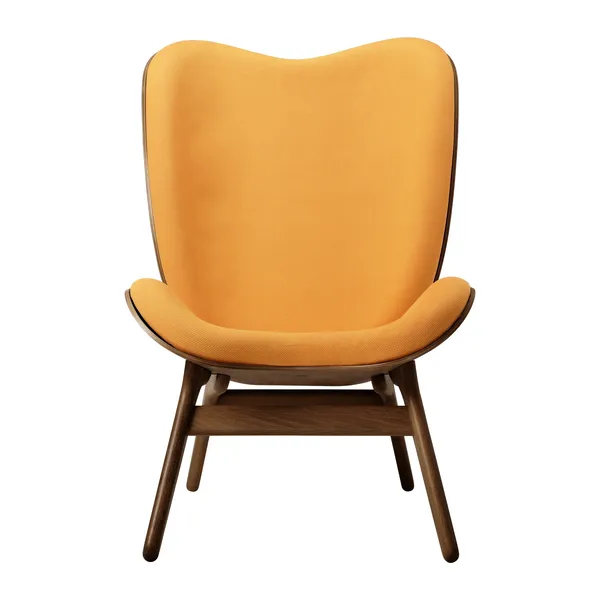 A Conversation Piece High Armchair Dark Oak/Tangerine