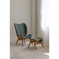 A Conversation Piece High Armchair Dark Oak/Tangerine
