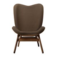 A Conversation Piece High Armchair Dark Oak/Mocca