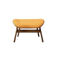 A Conversation Piece Ottoman Dark Oak/Tangerine
