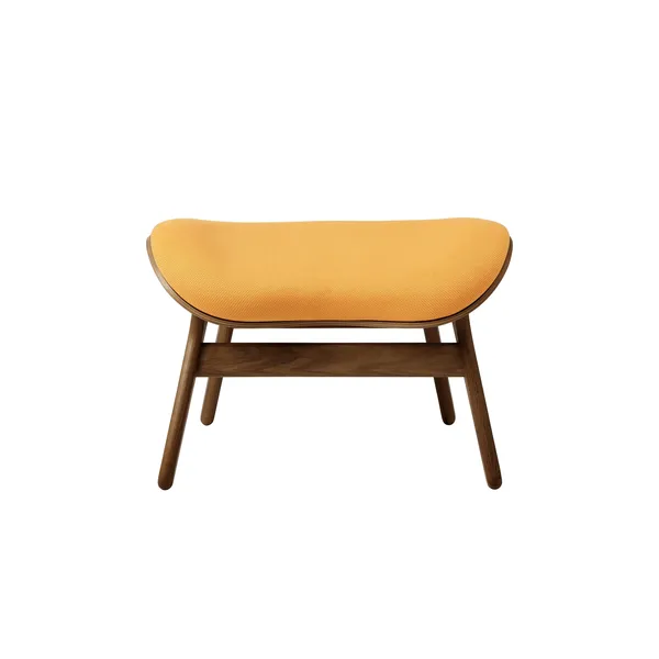 A Conversation Piece Ottoman Dark Oak/Tangerine