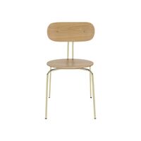 Curious Dining Chair Oak/ Brass Frame