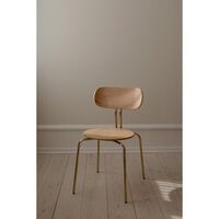 Curious Dining Chair Oak/ Brass Frame